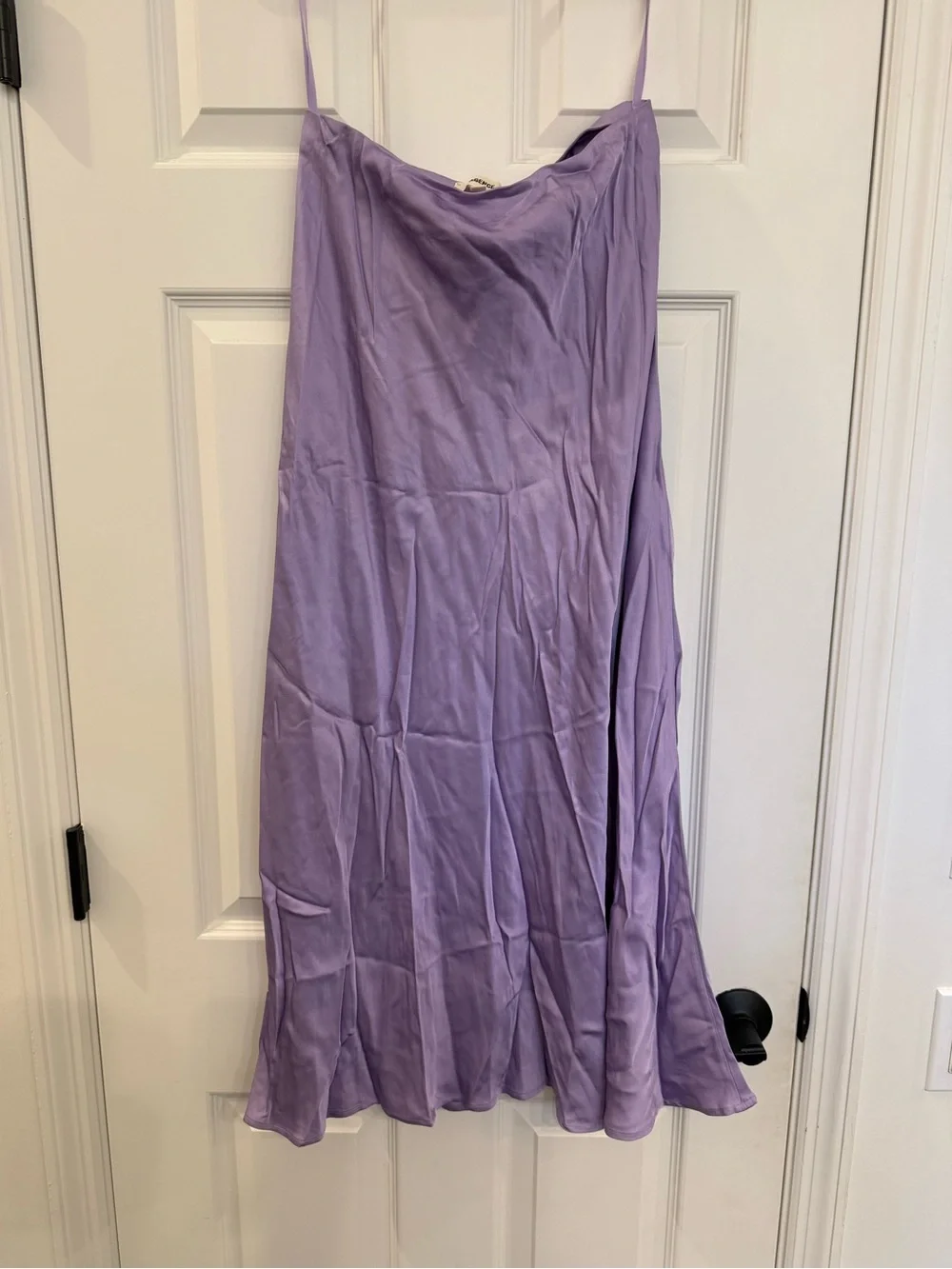 L’Agence Lavender Purple Clarissa Bias Maxi Skirt Satin Small